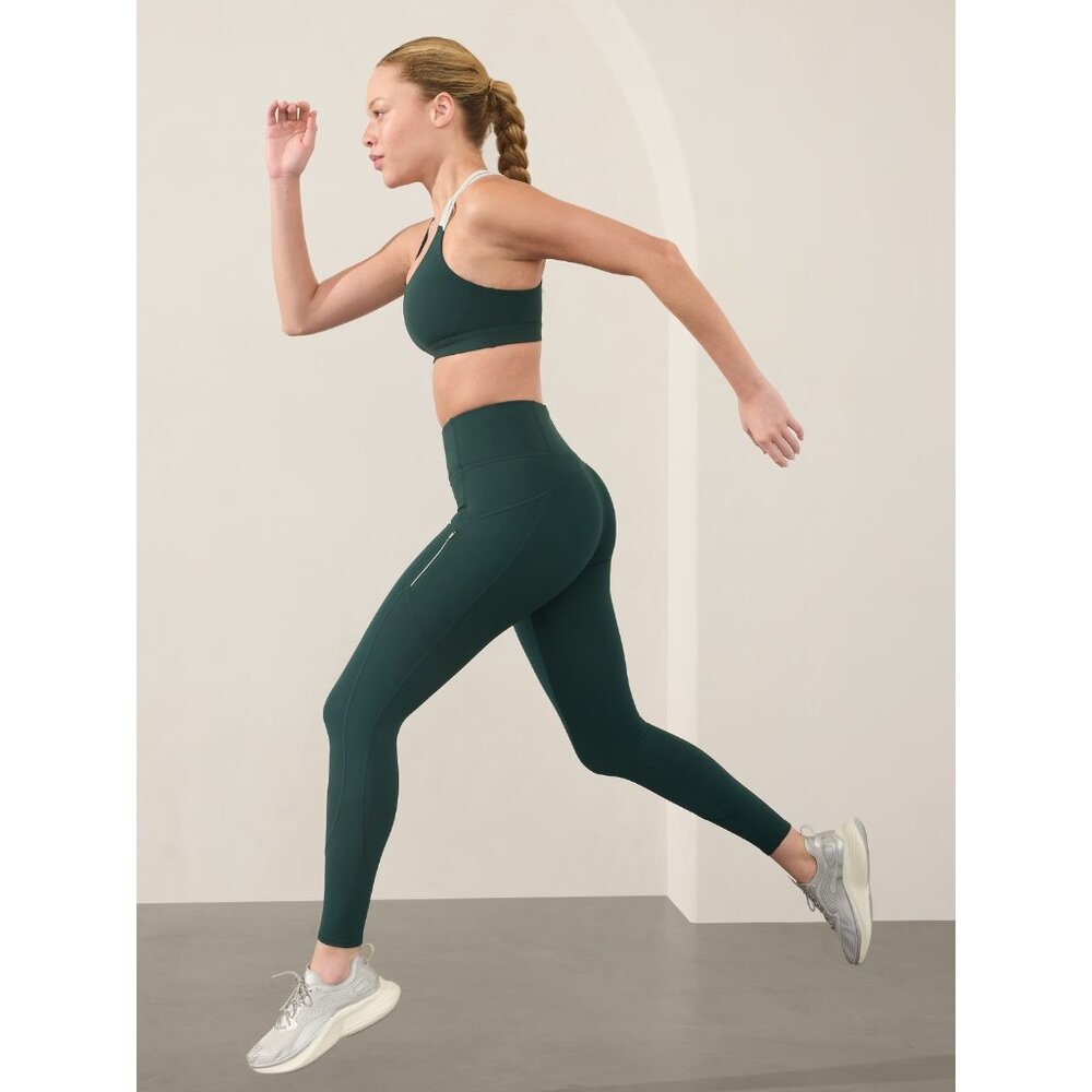 Athleta 2X Rainier Tight Cypress Green